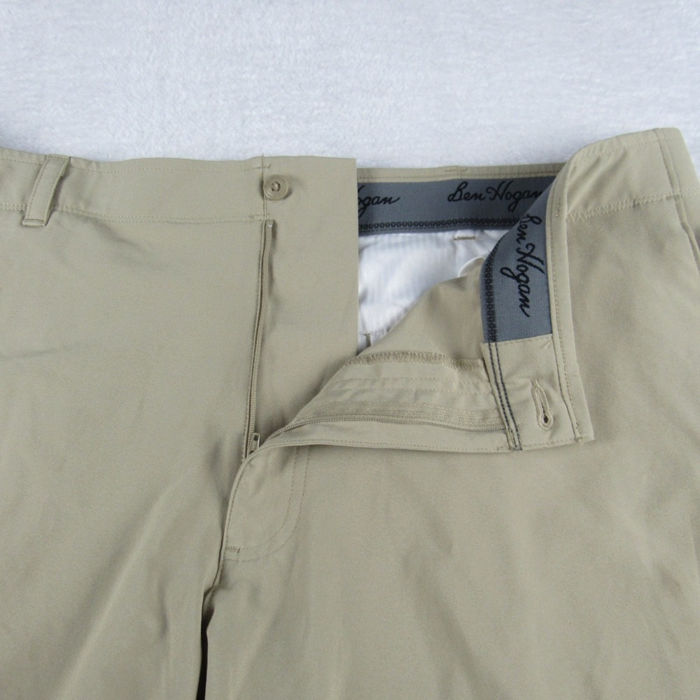 Ben Hogan Golf Shorts Mens Size 42 Tan Excellent Performance Stretch Khaki - Picture 7 of 8